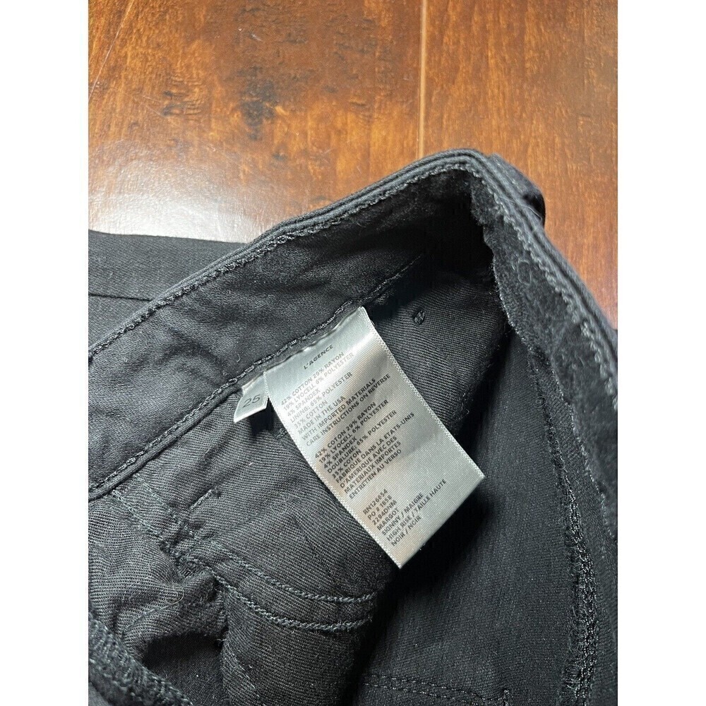 L’Agence Black Minimalist Casual Skinny Slim Jeans Sz 25 Mid Rise - Picture 3 of 6